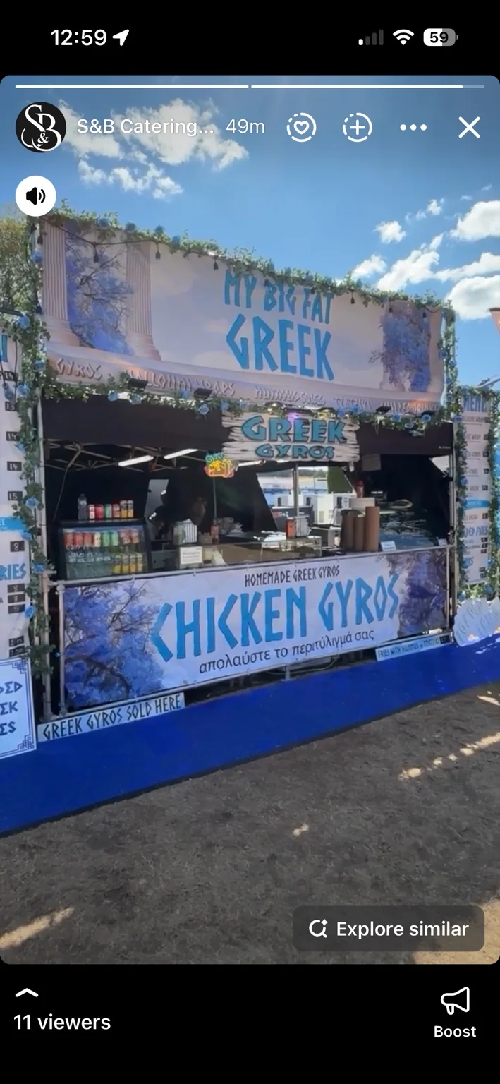 My Big Fat Greek — original S&B Catering photograph